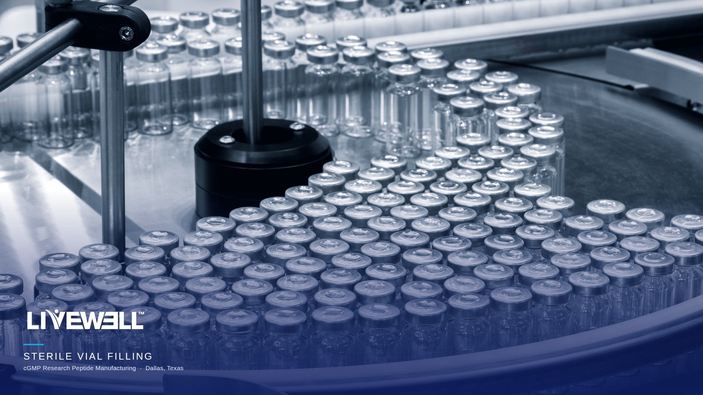 Sterile vial filling line